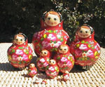 Chubby Flower Nesting Doll with 10 Pcs.